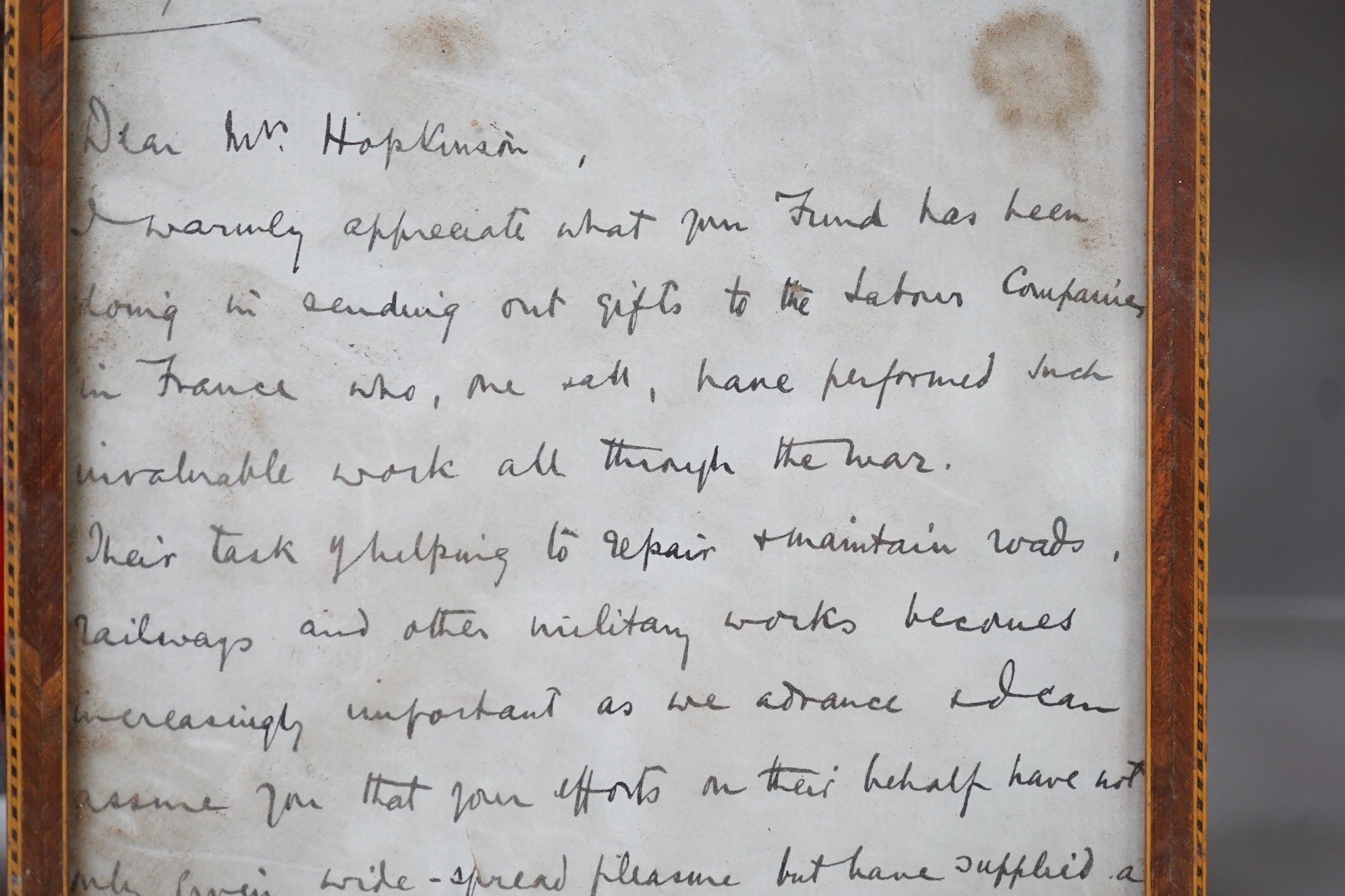 WWI interest- An autograph letter, signed by Douglas Haig 17/10/1918